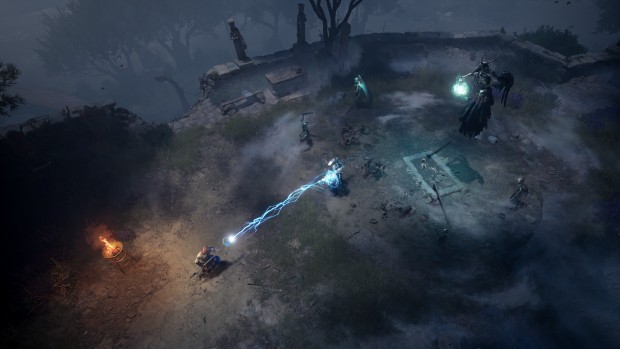 Titan Quest 2 screenshot of a lightning mage in action