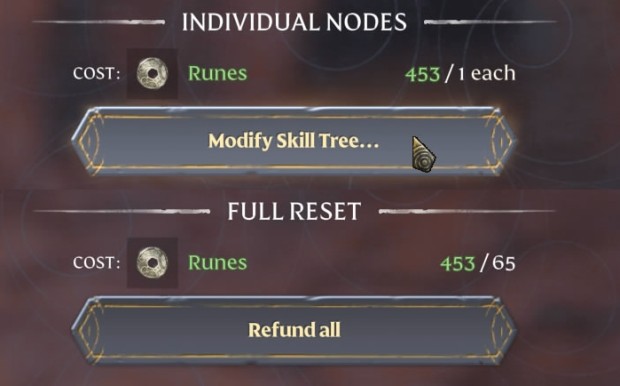 Enshrouded beginner's guide screenshot of how easy it is to change up your build