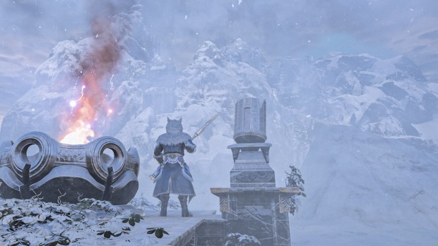 Enshrouded beginners guide screenshot of a lovely mountain vista