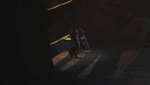 Little Nightmares 3 screenshot of boring one-button co-op puzzles