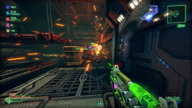 Moros Protocol screenshot of a laser rifle in action