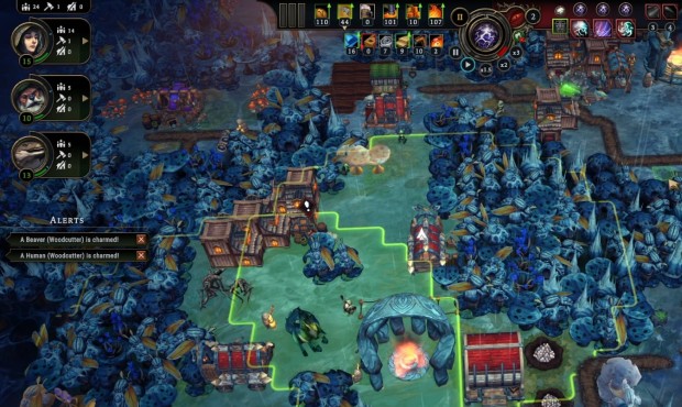 Against the Storm screenshot of the storm season arriving