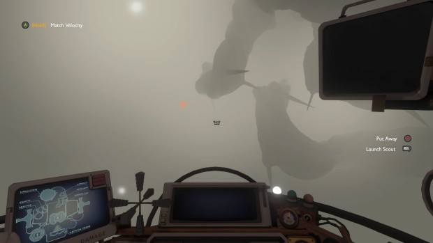 Outer Wilds seven year retrospective screenshot of the horror-fueled Dark Bramble zone