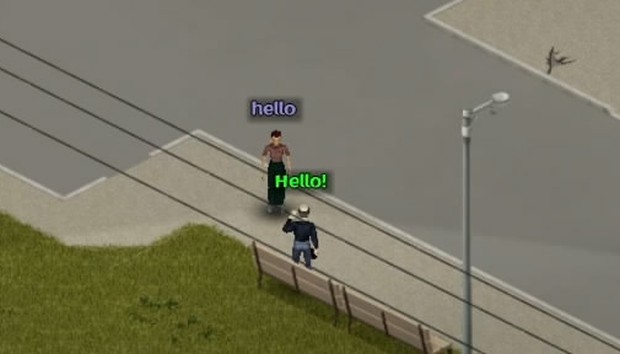 Project Zomboid screenshot of the NPCs from the 'Week One' mod