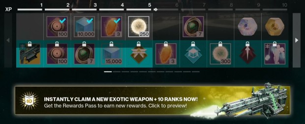 Destiny 2 Battle Pass overwhelming screenshot