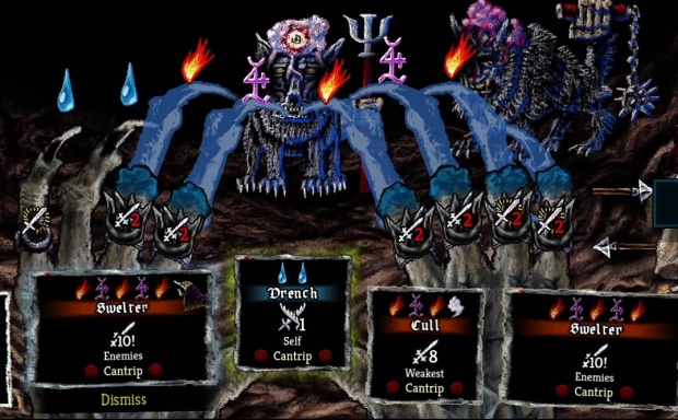 Pluto deckbuilding roguelike screenshot of your character's fingers getting cursed