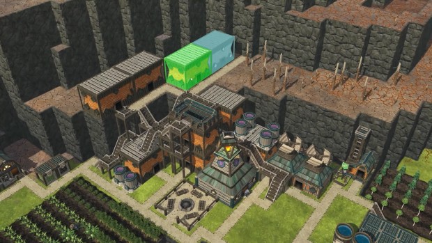 Timerborn review screenshot of the base-building
