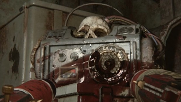 Darktide review/retrospective screenshot of a radio made out of a skull