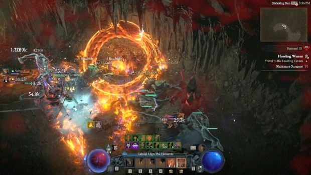 Diablo 4 guide screenshot of the massive ability effects that cover the whole screen