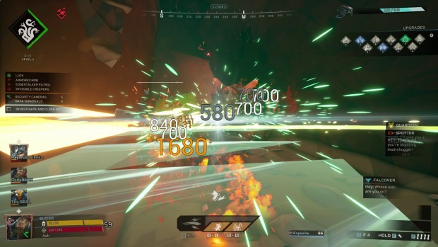 DRG: Rogue Core screenshot of the player being blinded by ability use
