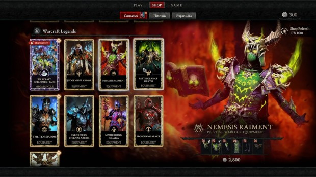 Diablo 4 review 2026 screenshot of the World of Warcraft skins in the cash shop
