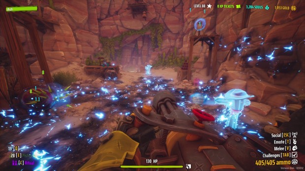 Far Far West screenshot of a mighty lightning explosion