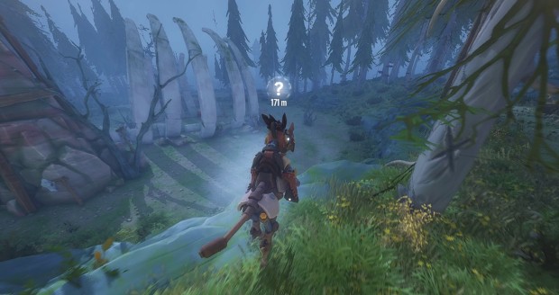 Far Far West review screenshot of some giant mystery bones