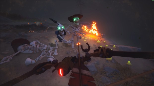 Far Far West review screenshot of cool-looking skeleton enemies