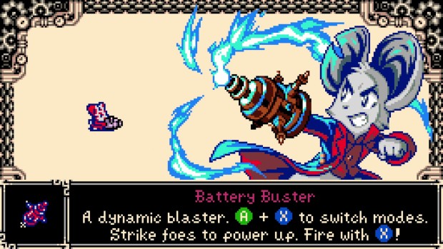 Mina the Hollower screenshot of the battery blaster weapon