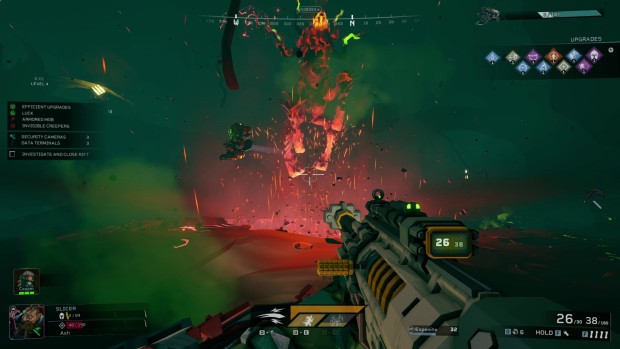 Rogue Core review screenshot of a rift boss being defeated