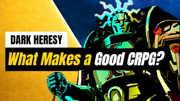 Artwork for my Dark Heresy video essay discussing what makes a good CRPG