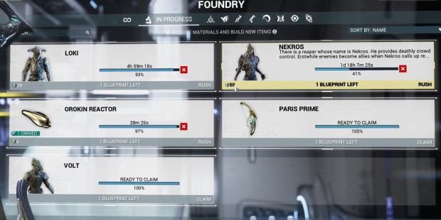 Warframe screenshot of the messed up monetization model