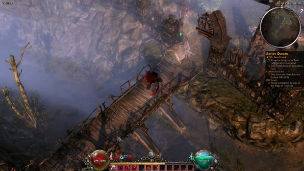 Grim Dawn retrospective screenshot of a large world to explore