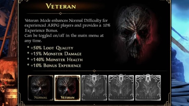 Grim Dawn veteran difficulty effects screenshot